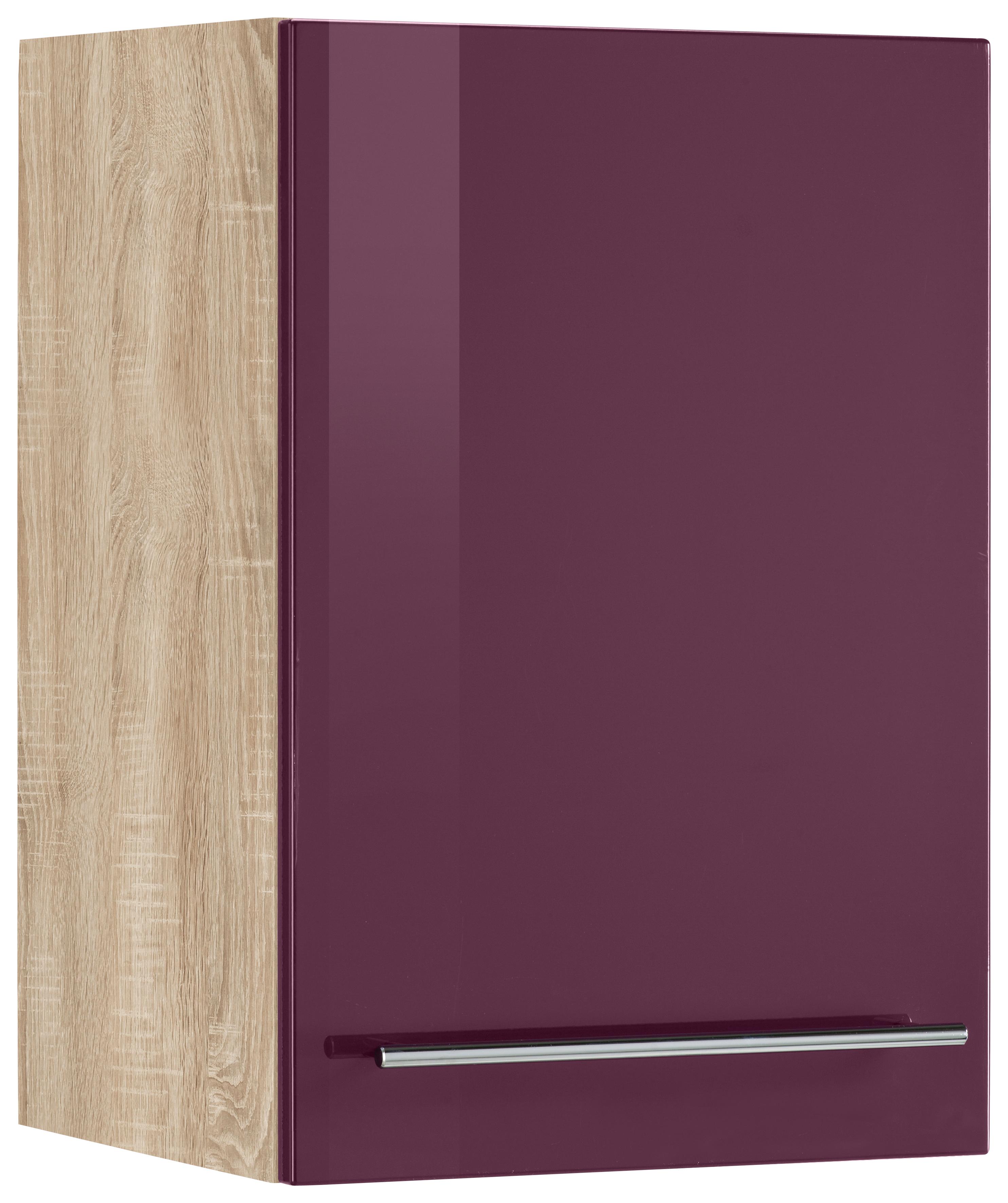 Hängeschrank KOCHSTATION "KS-Eton", lila (aubergine hochglanz), B:50cm H:57cm T:34cm, Schränke, Breite 50 cm Image