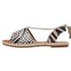 Sandale DOGO "Mosaics" Gr. 41, Normalschaft, schwarz-weiß (natur) Damen Schuhe Sandale Schnürsandalen