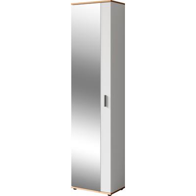 Garderobenschrank INOSIGN "Jakob", braun (artisan eiche, weiß), B:49cm H:196cm T:30cm, FSC-zertifizierter Holzwerkstoff, Glas, Schränke, mit großem Spiegel, Breite 49 cm Image