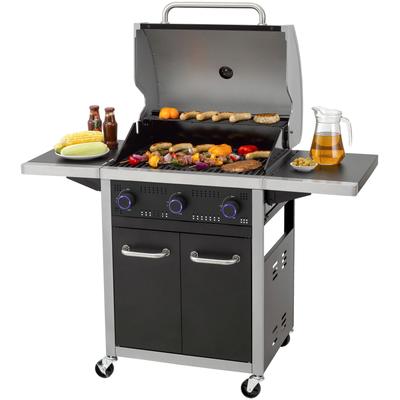 Gasgrill TEPRO "Seattle 3", silber (schwarz, silberfarben), B:128cm H:114cm T:63cm, Grills, BxTxH: 128x63x114 cm Image