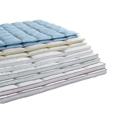 Federbettdecke + Kopfkissen RIBECO "Überraschungspaket, 2-tlg, Decke mit Kissen", weiß, B/L: 200cm x 220cm Anzahl Teile 1, B/L: 80cm x 80cm Anzahl Teile 1, extrawarm, Bettdecken Bezug: 100% Baumwolle. Kopfkissen Bezug: 100% Baumwolle. Bettdecken... Image