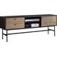 Lowboard SALESFEVER Sideboards Gr. B/H/T: 150 cm x 60 cm x 40 cm, Lowboard Schwarz/Eiche Echtholzfurnier, 2, beige (natur) Lowboards