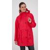 Regenjacke DEPROC ACTIVE "Friesennerz ankerglutliebe WOMEN", Damen, Gr. 40 (M), rot, Obermaterial: 100% Polyurethan; Futter: 100% Polyester, casual, figurumspielend, Langarm gerader Abschluss mit Druckknopf, Jacken, auch in Großen Größen erhältlich