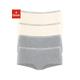 Panty LASCANA Gr. 32/34, 4 St., grau (grau, meliert, creme) Damen Unterhosen Spar-Sets