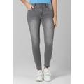 Slim-fit-Jeans TIMEZONE "Slim EnyaTZ Womanshape 7/8" Gr. 33, US-Größen, grau Damen Jeans 5-Pocket-Jeans Röhrenjeans