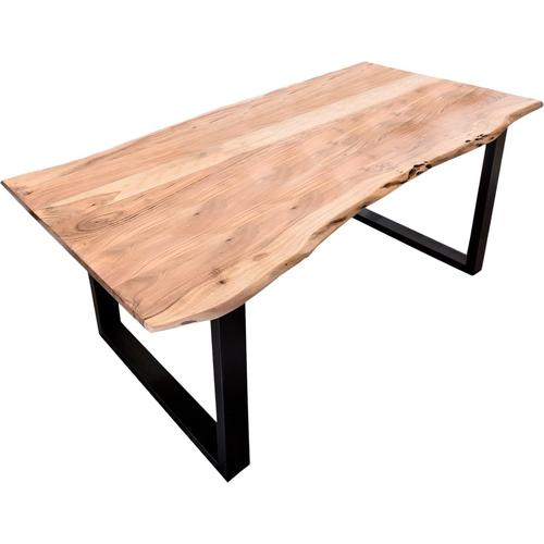 „Esstisch SIT „“Tops&Tables““ Tische Gr. B/H/T: 140 cm x 77 cm x 80 cm, beige (natur) Esstisch Holz-Esstische Küchentisch Rechteckige Esstische Tisch mit Tischplatte aus Akazie Baumkante wie gewachsen“