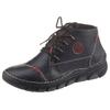 Schnürboots RIEKER, Damen, Gr. 36, blau (nachtblau), Lederimitat, sportlich, Schuhe, mit aufwändigen Kontrastnähten