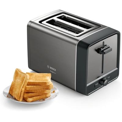 BOSCH Toaster "TAT5P425DE DesignLine", 2 kurze Schlitze, 970 W grau Haushaltsgeräte
