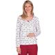 Schlafanzug TRIGEMA "TRIGEMA Langarmshirt mit Katzenmotiv" Gr. XXXL, weiß Damen Homewear-Sets Pyjamas