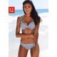 Bügel-Bikini-Top VENICE BEACH "Summer" Gr. 44, Cup C, blau (weiß, marine, gestreift) Damen Bikini-Oberteile Ocean Blue mit Doppelträgern