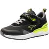 Sneaker KANGAROOS "KD-Gym EV", Gr. 34, schwarz (schwarz, gelb), Textil, Synthetik, sportlich, Schuhe, mit Klettverschluss