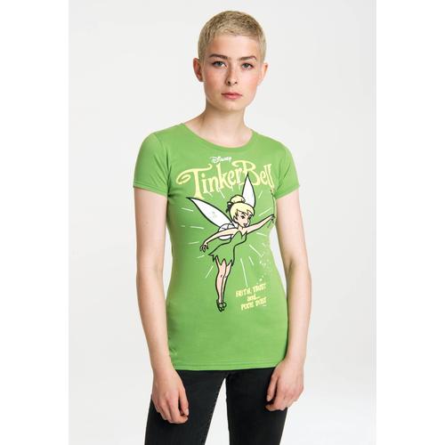 „T-Shirt LOGOSHIRT „“Tinkerbell Pixie Dust““ Gr. S, grün Damen Shirts Print mit schönem Disneymotiv“