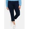 7/8-Hose SHEEGO "Große Größen", Damen, Gr. 54, Normalgrößen, blau (marine), Obermaterial: 97% Baumwolle, 3% Elasthan, unifarben, sportlich, 7/8-Länge, Hosen, in Baumwoll-Stretch-Qualität