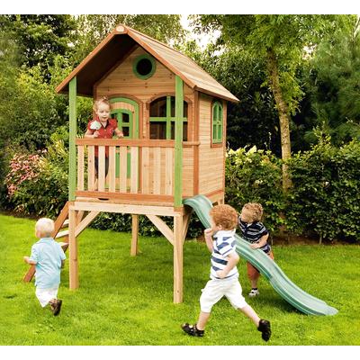 Spielturm AXI "Laura", braun, Spieltürme, KinderB:318cm H:272cm T:191cm, Holzwerkstoff, BxTxH: 318x191x272 cm, B:318cm H:272cm T:191cm