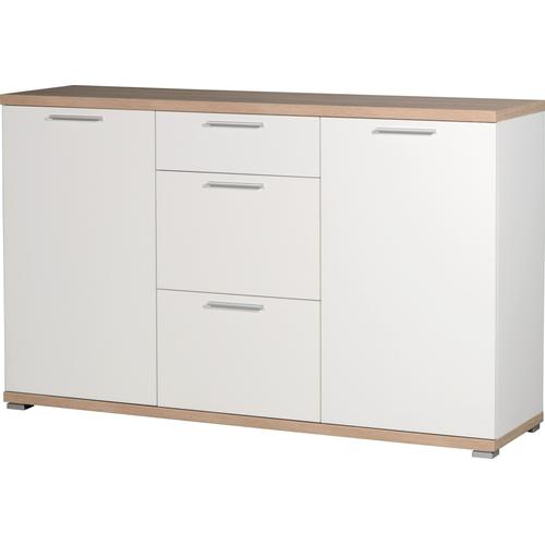 „Sideboard GERMANIA „“Top““ Sideboards weiß (weiß, eichefarben) Sideboards Breite 144 cm“