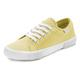 Sneaker LASCANA Gr. 38, gelb Damen Schuhe Canvassneaker Sneaker low Skaterschuh aus Textil, Schnürhalbschuh, Freizeitschuh Bestseller