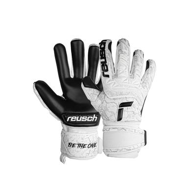 Torwarthandschuhe REUSCH "Attrakt Freegel Infinity" Gr. 10, schwarz-weiß (weiß, schwarz) Damen Handschuhe Sporthandschuhe