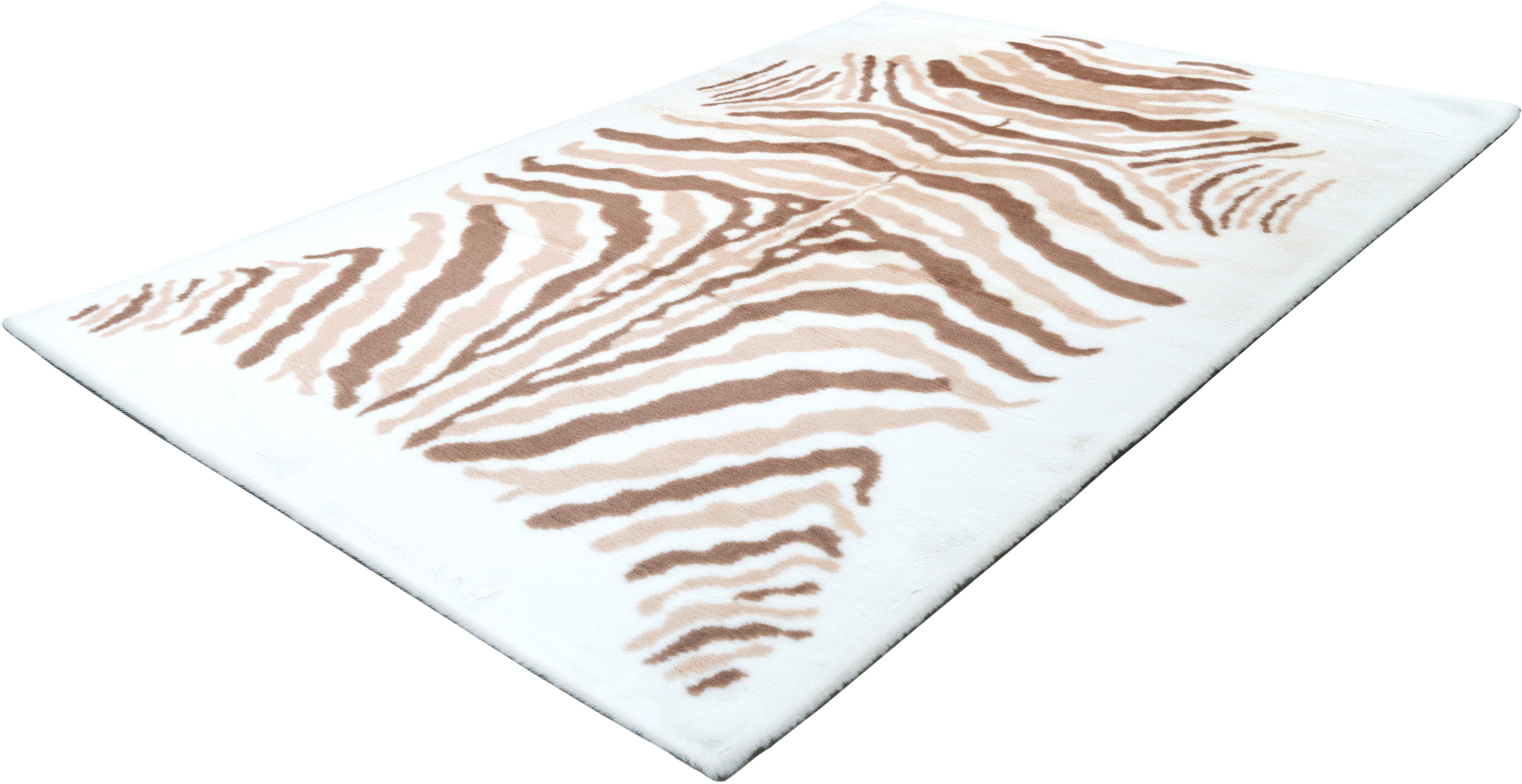 Hochflor-Teppich CALO-DELUXE "Vogesen 400" Gr. 3, weiß (weiß, elfenbeinfarben), B:120cm H:30mm L:160cm, Kunstfaser, Teppiche, weiche Haptik, Wohnzimmer Image