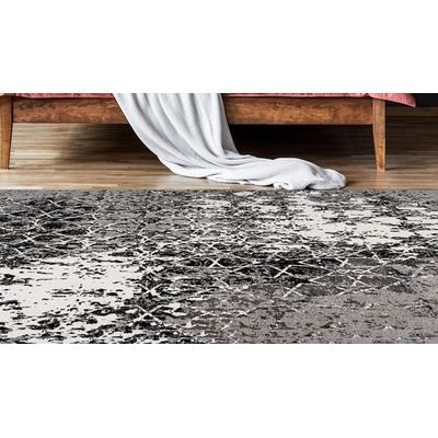 Teppich MY HOME "Marina" Gr. 2, grau, B:80cm H:10mm L:150cm, Polyester, Baumwolle, Teppiche, Wohnzimmer Image