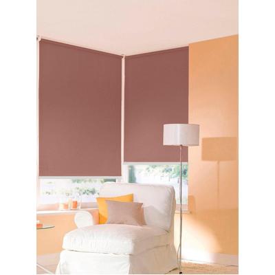 Seitenzugrollo SUNLINES "One size Style uni" Gr. 6, braun (schoko), B:202cm H:180cm, Polyester, Kunststoff, Metall, Rollos, Made in Germany Image