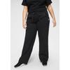 Jogginghose H.I.S, Damen, Gr. 44, N-Gr, schwarz-weiß (schwarz, weiß), Obermaterial: 60% Baumwolle, 40% Polyester, casual, bequem lang, Hosen, Große Größen