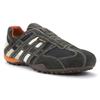 Slip-On Sneaker GEOX "UOMO SNAKE", Herren, Gr. 46, grau (dunkelgrau, beige), Veloursleder, Textil, sportlich, Schuhe, Freizeitschuh, Slipper mit Geox Spezial Membran