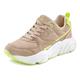 Sneaker LASCANA Gr. 38, gelb (gelb, beige) Damen Schuhe Sneaker Schnürhalbschuh, leichte Chunky-Sohle, herausnehmbare Innensohle