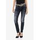 Slim-fit-Jeans CIPO & BAXX Gr. 27, Länge 34, blau (dunkelblau) Damen Jeans Röhrenjeans