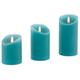 LED-Kerze ANDAS "Weihnachtsdeko" Kerzen Gr. Ø: 7,5 cm, blau (türkis) Kerzen