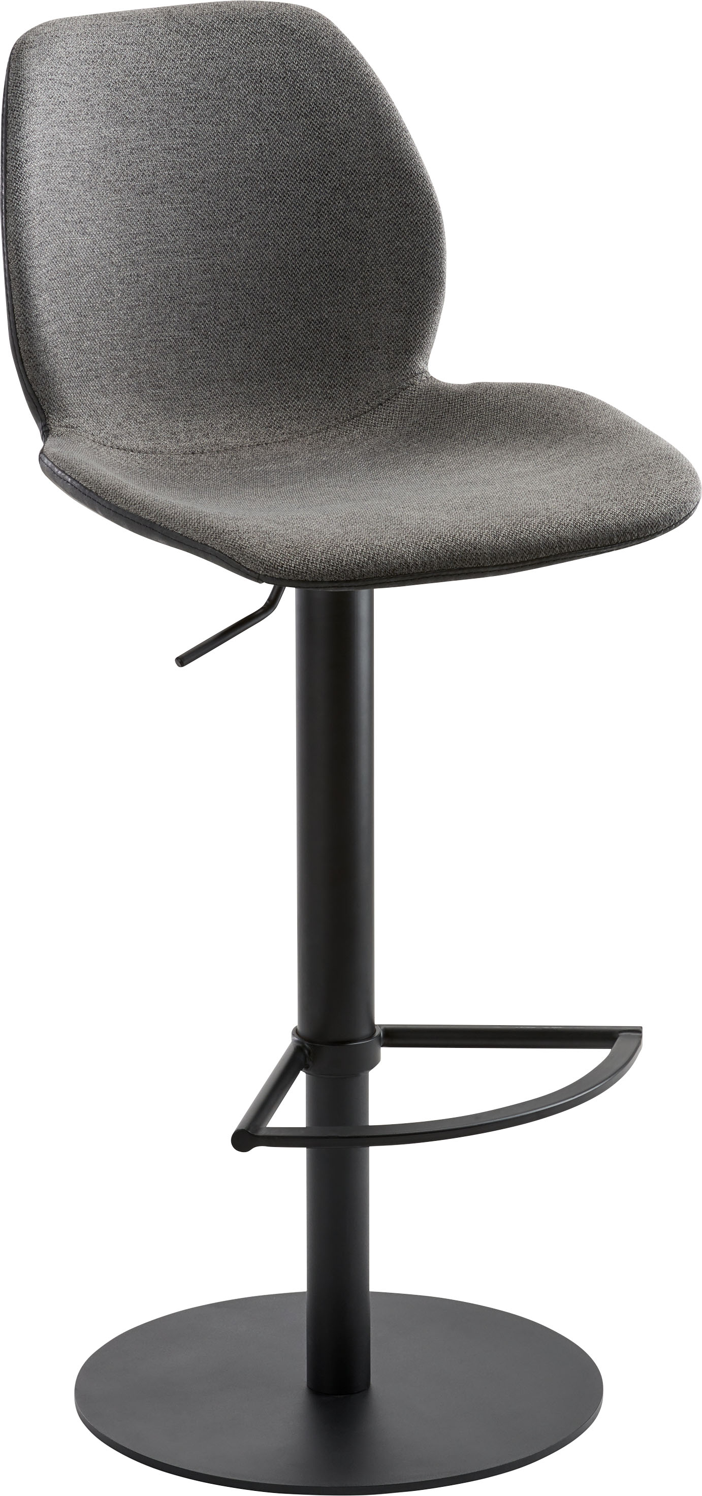 Barhocker MAYER SITZMÖBEL "Bar- und Tresenhocker myMARCO", grau (schwarz, anthrazit, meliert), B:46cm H:52,5cm T:42cm, Hocker, Barhocker