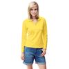 Poloshirt "Poloshirt", Damen, Gr. 40, gelb, 95% Baumwolle, 5% Elasthan, B.C. BEST CONNECTIONS BY HEINE, unifarben, Langarm, Shirts