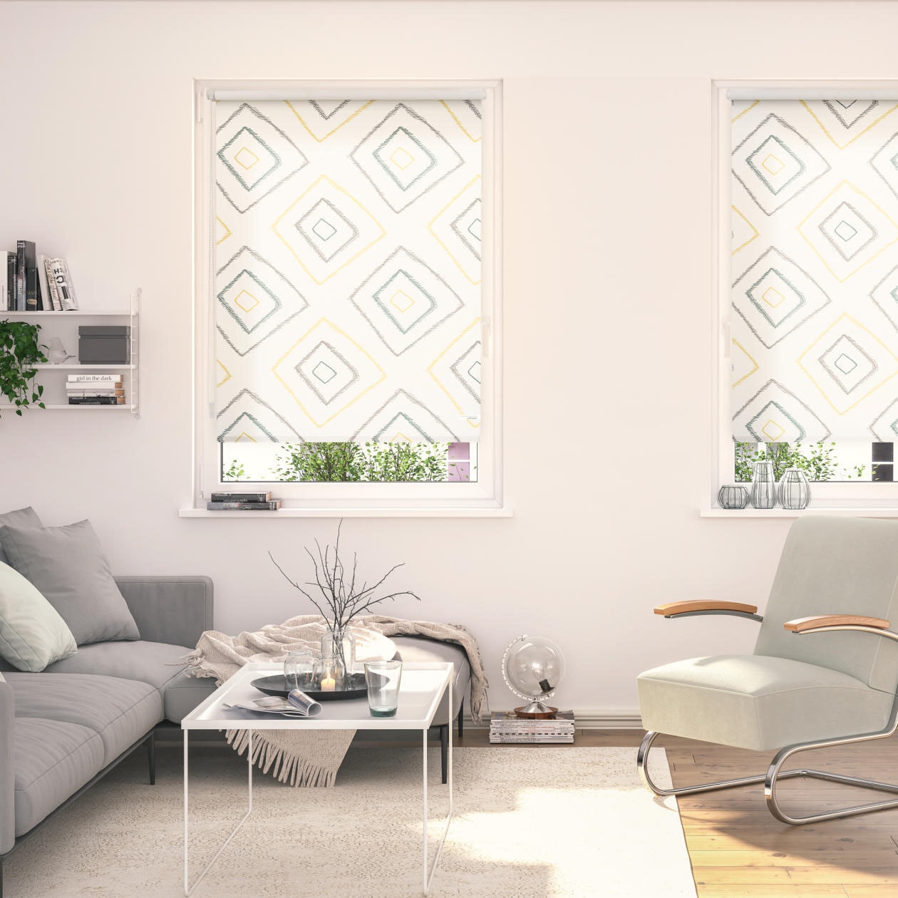 Seitenzugrollo LICHTBLICK ORIGINAL "Rollo Klemmfix, ohne Bohren, Verdunkelung, Stripy Boho Rectangle", beige (beige, weiß), B:80cm H:150cm, Polyester, Rollos, Seitenzugrollo