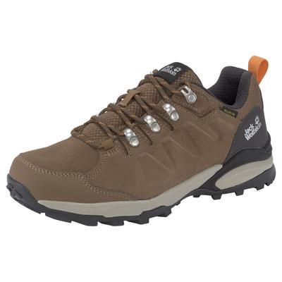 Wanderschuh JACK WOLFSKIN "REFUGIO TEXAPORE LOW W", Gr. 37,5, braun, Veloursleder, Textil, sportlich, Schuhe, Wasserdich