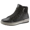 Schnürboots REMONTE, Damen, Gr. 45, schwarz, Leder, Textil, Lederimitat, sportlich, Schuhe, Plateau, Schnürstiefelette, Boots in Crash-Optik, Topseller