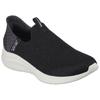 Slip-On Sneaker SKECHERS "ULTRA FLEX 3.0 - SMOOTH STEP", Damen, Gr. 38, schwarz, Textil, sportlich, Schuhe, Schlupfschuh, Slipper, Freizeitschuh in veganer Verarbeitung