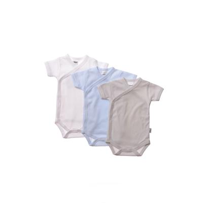 Body LILIPUT, Baby, Gr. 50/56, EURO-Größen, bunt (mehrfarbig), 100% Baumwolle, gestreift, unifarben, casual, kurz, Kurzarm, Bodies, im praktischen Wickeldesign