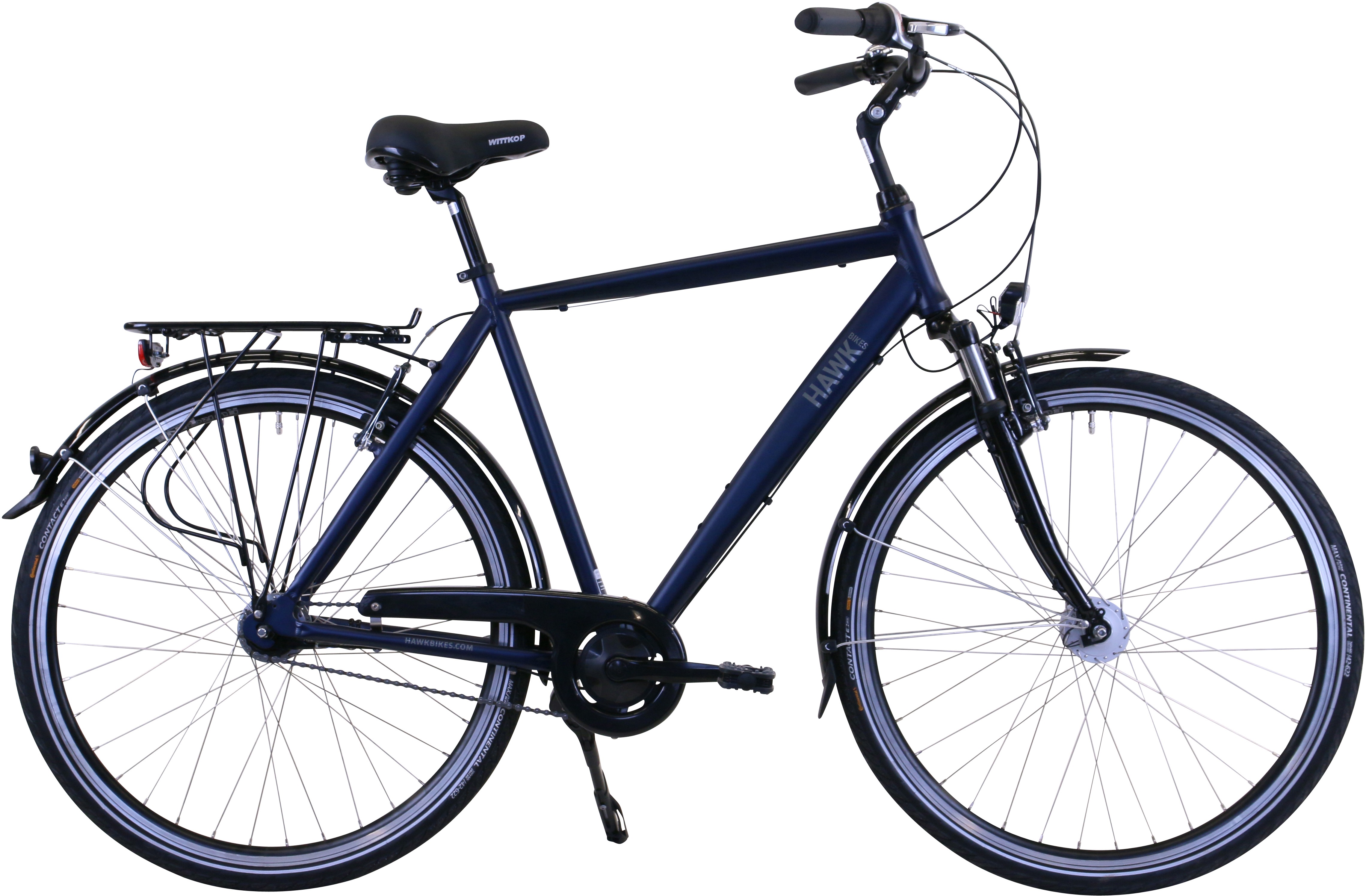 Cityrad HAWK BIKES "Gent Deluxe" Gr. 57, blau, Fahrräder, 57cm, 28 Zoll (71,12cm), für Herren, Nabenschaltung Image