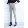 Leggings BUFFALO, Damen, Gr. 32/34, N-Gr, schwarz-weiß (schwarz, weiß), Strick, Obermaterial: 89% Polyester, 9% Polyamid, 2% Elasthan, Glencheckmuster, kariert, casual, eng lang, Hosen, im Glencheck-Design, elastisch, modisch