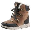 Winterboots GEOX "J Flexpyper Girl", Kinder, Gr. 28, braun (braun, schwarz), Veloursleder, Nylon, Synthetik, modisch, Schuhe, mit Schnürung und Reißverschluss