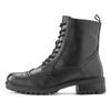 Schnürboots LASCANA, Damen, Gr. 36, schwarz, Obermaterial: 100% Schafsleder. Futter: 75% Textilmaterial, 25% Schafsleder. Decksohle: 100% Synthetik. Laufsohle: 100% Synthetik, unifarben, modisch, Schuhe, Schnürstiefelette, Ankle Boots, Leder,...