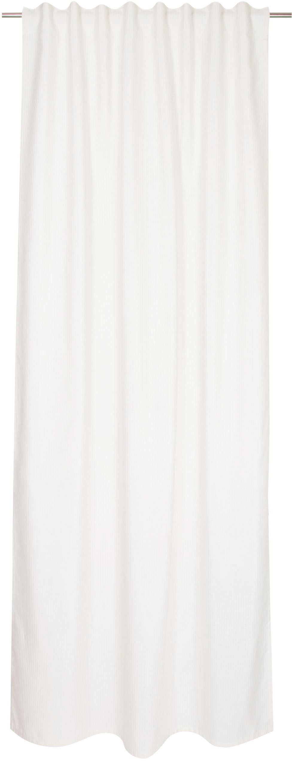 Vorhang TOM TAILOR HOME "Pin Stripe", beige (natur), B:130cm H:250cm, Polyester, Gardinen, blickdicht