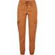 Cargohose URBAN CLASSICS "Damen Ladies High Waist Cargo Jogging Pants" Gr. 5XL, US-Größen, braun (toffee) Damen Hosen High-Waist-Hosen