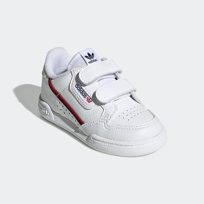Sneaker ADIDAS ORIGINALS "CONTINENTAL 80" Gr. 23, weiß (cloud white, cloud scarlet) Kinder Schuhe Laufschuhe