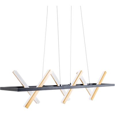 NÄVE LED Pendelleuchte "Cadice", gold (goldfarben, schwarz), H: 132cm, Lampen, Effizienzklasse: G, Farbe: gold, schwarz, Lichtfarbe: warmweiß, Designlampe Image
