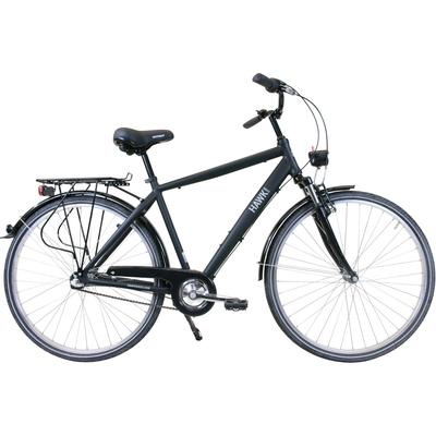 Cityrad HAWK BIKES "HAWK Citytrek Gent Premium" Fahrräder Gr. 48 cm, 28 Zoll (71,12 cm), schwarz Alle Fahrräder