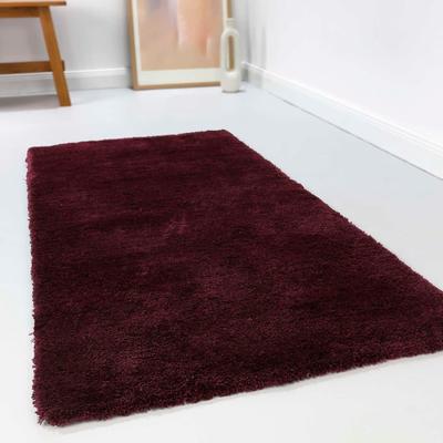 Hochflor-Teppich ESPRIT "Relaxx ESP-4150" Gr. 3, rot (bordeaux, rot), B:120cm H:25mm L:170cm, Kunstfaser, Teppiche, Wohnzimmer, sehr große Farbauswahl, weicher dichter Hochflor Image