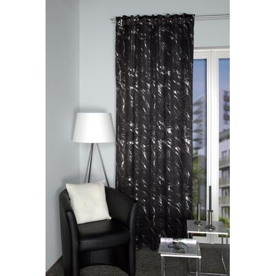 Vorhang HOME WOHNIDEEN "FORCE" Gr. 1, silber (silberfarben), B:140cm H:145cm, Polyester, Gardinen, Kombibandschal bedruckt Image