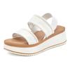 Plateausandaletten LASCANA "Sommerschuh, Sandale, Sandalette, offener Schuh", Damen, Gr. 40, weiß, Obermaterial: 100% Rindsleder. Futter: 100% Rindsleder. Decksohle: 100% Synthetik. Laufsohle: 100% Synthetik, unifarben, casual, Schuhe, Sandalette...
