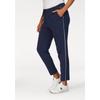Jogger Pants KANGAROOS, Damen, Gr. 32 (XS), N-Gr, blau (marine), Sweatware, Obermaterial: 95% Baumwolle, 5% Elasthan, unifarben, kontrastfarbene Details, casual, bequem knöchellang, Hosen, mit seitlichem Kontraststreifen