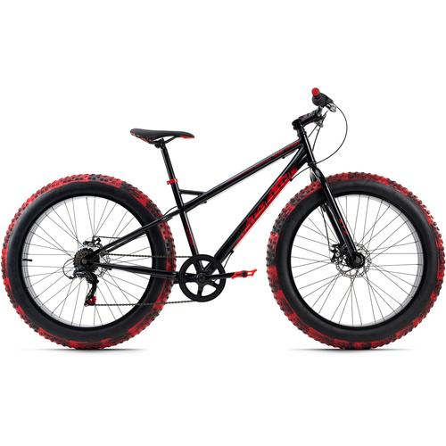 "Fatbike KS CYCLING ""SNW2458"" Fahrräder Gr. 43 cm, 26 Zoll (66,04 cm), schwarz (schwarz, rot) Fatbikes Fahrrad"
